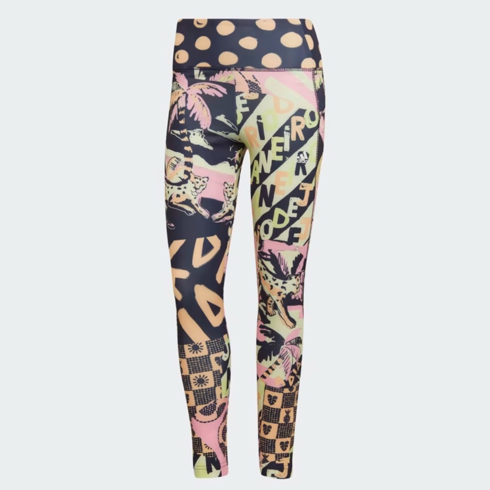 Adidas Farm Rio Feel Brilliant Aeroready High Waisted Tights Leggings RARE